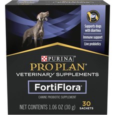 Fortiflora 포티플로라 강아지유산균 30포 Purina Pro Plan Veterinary Supplements FortiFlora Dog Probiotic 30count, 30g, 30팩, 췌장/소화기능 개선 - 포티플로라