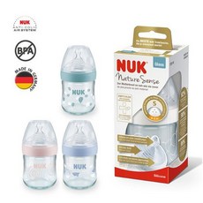 누크 네이처센스 유리젖병 120ml S1-S젖꼭지 포함, 상세설명 참조