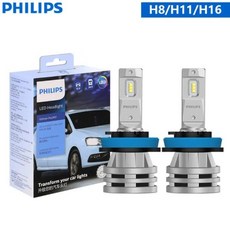 필립스 LED H1 H3 H4 H7 H11 Ultinon Pro3101 12V/24V 6000K 밝은 흰색 HB3 9005 HB4 9006 HIR2 9012 자동, 2) H8 H11 H16 Fog, 1개