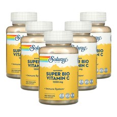 솔라레이 완충형 슈퍼 바이오 비타민C 베지 캡슐 100정, 5팩, 100캡슐