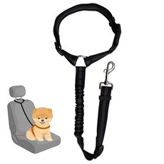 (5 세트) 차량용 강아지 목줄 헤드레스트형 안전벨트 M12599
