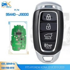 스마트키 KEYECU 스마트 리모컨 키 현대 코나 20182019 FCCID TQ8FOB4F18 95440J9000 PN 4 단추, 1) 1PC KEY