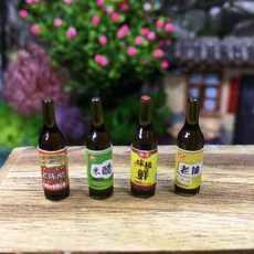 본플렉스 모형 라이크 간장병 식초 보틀 홍콩식 간단한 음식 디자인 소재차 레스토랑 장면 부품 인형 집밥 놀이, 한 4보틀
