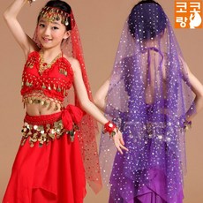코인아동베일 아동헤어베일 밸리댄스복 밸리 벨리도구, 핫핑크