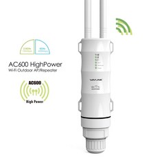 AC600 옥외 Wifi 반복기 이중 Dand 2.4/5Ghz 12dBi 안테나 POE 고성능 방수 무선 Wifi 대패/AP 반복기 증량제|무선 라우터|, 1개, CHINA, AU Plug