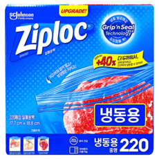 지퍼락 지퍼백 냉동용, 1팩, 중(M), 1팩