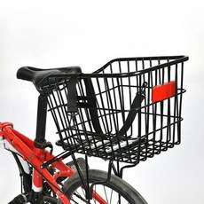 자전거 후면 뒷바구니 짐받이 바스켓 프레임 장바구니 수납함 뒷자석 바구니 G129, 블랙, 1개