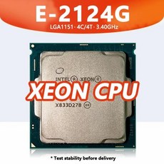 Xeon E-2124G CPU 프로세서 워크스테이션 마더보드 C246 칩셋 E 2124G CPU용 4 코어 4 스레드 3.40GHz 8MB 71W DDR4 LGA11