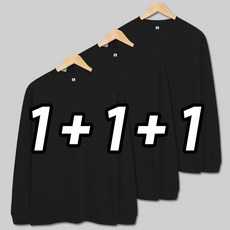 남자여름긴팔 [당일출고] 3장묶음 [1+1+1] 드라이 라운드 긴팔티 쿨티셔츠 3장세트 남여공용 기능성 냉감 긴팔 티셔츠 (SCC5340PT)