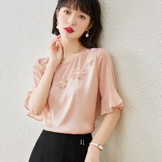둥근카라블라우스