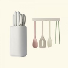 모도리 깔끔 칼세트(칼3종+가위+4구 칼블럭)+마그넷 조리도구 세트(2colors), 멀티 컬러, 1개