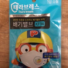 뽀로로 키즈 뽀로로LG생활건강 테라브레스 배기밸브 KF94황사방역 미세먼지차단 소형, 1개, 1매입