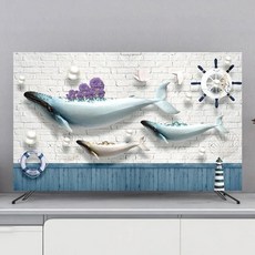 tv 가리개 텔레비전 모니터 LCD 화면 커버 덮개 업 그레 이드 TV 커버 먼지 방진 천 55 인, 04 03_06 55inch 130x80cm