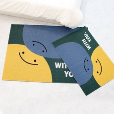 현관 코일 매트 베란다 바닥 신발장 출입구 발매트, M, 시즌2)WITH YOU, 1개
