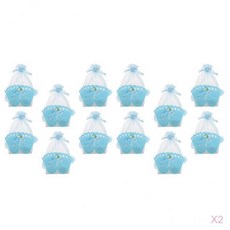 ZLD 아기 샤워를위한 24x 아기 발자국 부대 부대, As Described