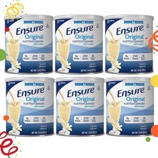 Ensure 엔슈어 Original Nutrition Shake Powder 9g protein Shakes Vanilla 쉐이크 파우더 바닐라맛 14oz(397g) 6팩 프로틴 드링크, 397g, 6개