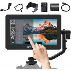 FEELWORLD F6 플러스 5.5 인치 터치 스크린 DSLR 카메라 필드 모니터 3D 루트 스몰 풀 HD 1920x1080 4K HDMI 8.4V DC 입력 /, 단일옵션