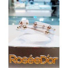 RoseeDor 14k 핑크 옐로우골드 러블리 두줄 볼 팔찌 FBFL J 0203 FBFL J 0203