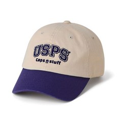 캡스앤스터프 X USPS 애프터워크 웰니스 배색 볼캡 모자 CA221CPC02NV
