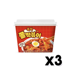 즉석 쫄떡볶이 즉석조리 용기컵 325.5g x 3개, 상세페이지 참조, 상세페이지 참조