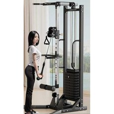 렛풀다운 머신 홈짐 싱글케이블 가정용 헬스 시티드로우, 70kg 평형추 패키지