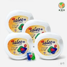 살래오 3+1 캡슐세제 세탁세제 세탁기 고농축 대용량 코코플로럴향 60개입