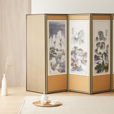 Jeulgeounjib 迷你板牙山水畫6折屏風混色