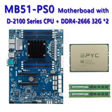 MB51-PS0 기가바이트 마더보드 32GB DDR4-2666Mhz RAM 메모리 인텔 제온 D-2187NT CPU 프로세서 MJ11-ECO, 03 D-2183IT  CPU