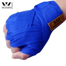 복싱 무에타이 킥복싱 검도 강력 속건 순면 끈 샌드백 손 보호 테이핑 붕대, 5m 순면 블랙 한 쌍