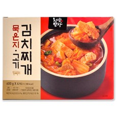 코스트코 김치도가 왕애밥상 묵은지 고기 김치찌개 2400g (600g x 4개) + 이케아 봉지클립(대) 1P, 단품