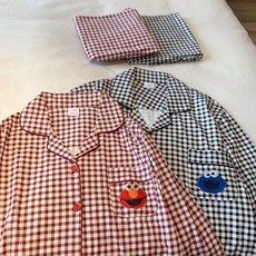 세서미스트리트 엘모 쿠키 몬스터 캐릭터 수학여행 홈웨어 잠옷