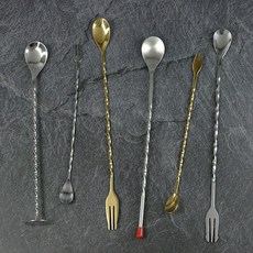 스텐 골드 바스푼 모음 칵테일 머들러 티스푼, 선택1-바스푼26cm, 1개