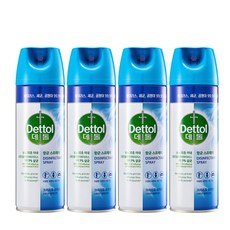 데톨 항균 스프레이 크리스프브리즈 살균제, 450ml, 4개