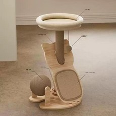 스크래쳐 고양이 등반 프레임 장난감 나무 회전대 스크래칭 보드, 1개, 울타리 모델