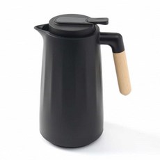 블랙 1L 온도표시 유리 보온보냉주전자 냉온주전자 보냉물주전자 이중주전자, 1개