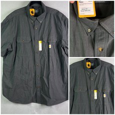 칼하트 셔츠 남성 2XL 루즈핏 그레이 샴브레이 중량 작업복 104369 2838738