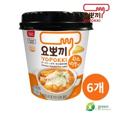 요뽀기 치즈 떡볶이 용기, 120g, 6개