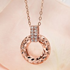 라데아벤다타 18K헤링본목걸이 루이델라 여성용 14K 18K 체인 + gold-plated 펜던트 루시아 목걸이 로즈골드 금 여자친구 선물