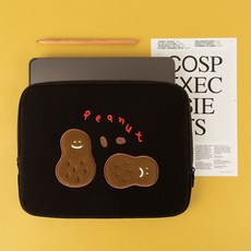 노트북파우치 크리에이터 피넛 위글위글 아이패드파우치, 13인치