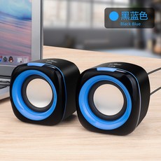 스피커 Bonks Bonks작은음향 DX11노트북 작은음향 데스크톱 테이블 미니 usb, T02-블랙네이비
