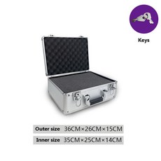 카메라 합금 카드 프레임 케이스 사운드 큐브 가방 믹서 액세서리용 상자 DIY 보호 보관 알루미늄 스폰지 포함, Silver