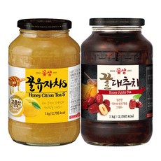 꽃샘 꿀유자차 1kg+꿀대추차 1kg, 1kg