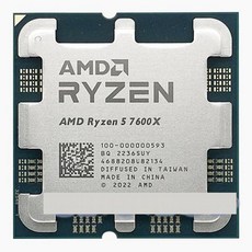 AMD 라이젠 57600X R57600X 4.7GHz 6코어 12스레드 CPU 프로세서 5N L3 32M 100 0000593 소켓 AM5 단 쿨러 없음 - 라이젠57600