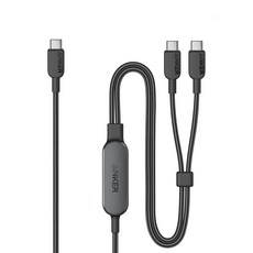 앤커 USB-C to C 140W 2-in-1 케이블 A8895, 1개, 블랙, 1.2m