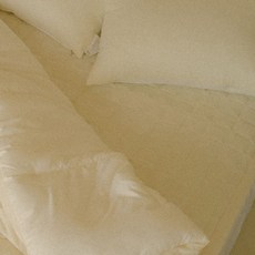 여름 시어서커 고정밴드 침대패드 누빔패드 S Q 다프네, 크림