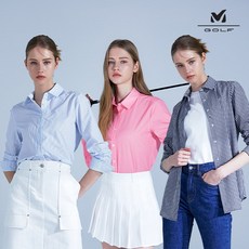 [밀레골프] 24SS 메쉬 에어홀 셔츠 여성 3종세트 B