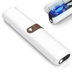 APEXSO 휴대용 칫솔살균기 UV LED 소형 충전식 여행 출장 선물, 화이트 화이트