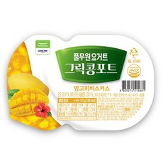 그릭콩포트 망고히비스커스 140g 풀무원요거트 냉장, 1개