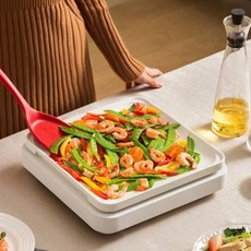 인덕션 전기레인지 미니 비스포크 1구 2구 스텔라/더신 TS-21C03 인덕터 사각, 01 전면기+후라이팬+뚜껑