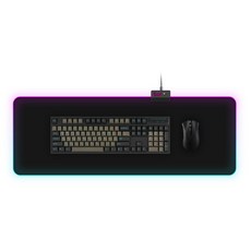 태리 RGB 게이밍 마우스패드 V6M1, 블랙, 1개
